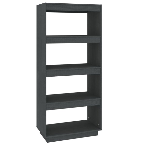 vidaXL Bibliothèque/Séparateur de pièce Gris 60x35x135 cm Pin massif