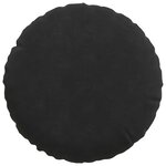vidaXL Coussins de siège 2 Pièces Noir Ø 40 x 13 cm Velours