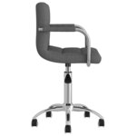 vidaXL Chaise pivotante de bureau Gris foncé Tissu