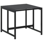 vidaXL Tabourets de jardin 4 Pièces noir acier et textilène