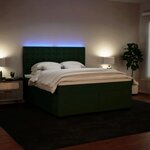 vidaXL Sommier à lattes de lit et matelas Vert foncé 180x200cm Velours