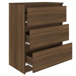 vidaXL Buffet Chêne marron 60x35x76 cm Bois d'ingénierie