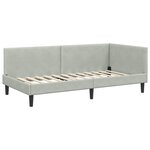 vidaXL Cadre de lit d'angle Gris clair 100 cm x 200 cm