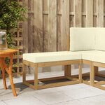 vidaXL Banc de Jardin Bois d'Acacia Massif Blanc