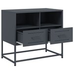 vidaXL Meuble TV anthracite 68x39x60 5 cm acier