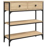 vidaXL Table console chêne sonoma 72 5x25x75 cm bois d'ingénierie