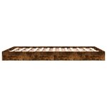 vidaXL Cadre de lit sans matelas chêne fumé 120x190 cm bois ingénierie