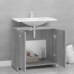 vidaXL Armoire de bain Sonoma gris 60x33x60 cm Bois d'ingénierie