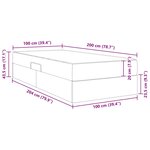 vidaXL Lit avec rangement et matelas Gris clair 100 x 200 cm Polyester