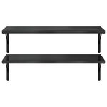 vidaXL Étagères murales 2 Pièces 100x40 cm noir acier inoxydable