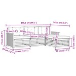 vidaXL Ensemble de canapés d'extérieur 4 pc Naturel et Beige