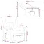 vidaXL Fauteuil inclinable de massage Rouge bordeaux Tissu