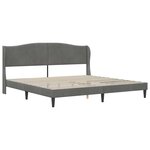 vidaXL Cadre de lit avec tête de lit Gris foncé 200 x 200 cm Velours