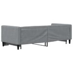vidaXL Lit de jour avec gigogne sans matelas gris clair 80x200 cm