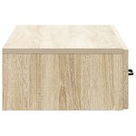 vidaXL Table d'appoint murale Chêne Sonoma 87 5 x 34 5 x 17 cm