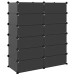 vidaXL Étagère à chaussures Noir 94 5x36 5x106 cm PP
