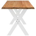 vidaXL Table à manger et bord naturel bois massif chêne rectangulaire