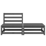 vidaXL Salon de jardin 2 Pièces gris bois de pin massif