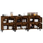 vidaXL Buffets 3 Pièces chêne fumé 60x35x70 cm bois d'ingénierie
