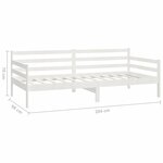 vidaXL Lit de repos avec matelas 90x200 cm Blanc Bois de pin massif