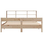 vidaXL Lit bibliothèque sans matelas 200x200 cm bois massif de pin
