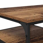 vidaXL Table basse Bois Ancien 90 x 49 x 40 cm Bois d'ingénierie