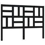 vidaXL Tête de lit Noir 126x4x104 cm Bois massif de pin