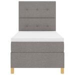 vidaXL Lit à ressorts avec matelas Taupe 90 x 190 cm tissu