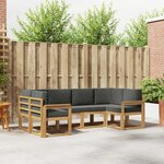 vidaXL Ensemble de canapés d'extérieur 6 Pièces Blanc et anthracite