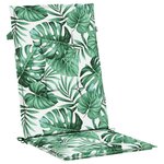 vidaXL Coussins de chaise à dossier haut lot de 4 modèle de feuille
