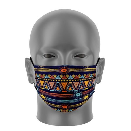 Masque Bandeau - Aztek - Taille S - Masque tissu lavable 50 fois