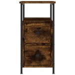 vidaXL Table de chevet chêne fumé 30x60x60 cm bois d'ingénierie