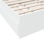 vidaXL Cadre de lit avec tiroirs blanc 75x190 cm bois d'ingénierie