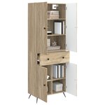 vidaXL 2 Pièces Chêne Sonoma
