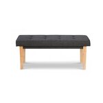 Banquette latérale en tissu Gris foncé 103 cm