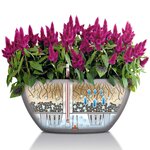 LECHUZA Jardinière CUBETO Stone 30 ALL-IN-ONE noir graphite 13832