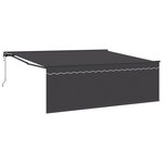vidaXL Auvent Rétractable Orange et Blanc 350x250 cm tissu