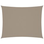 vidaXL Voile de parasol tissu oxford rectangulaire 6x7 m taupe