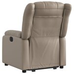 vidaXL Fauteuil inclinable électrique cappuccino similicuir
