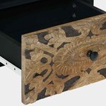 vidaXL Armoire de lit avec tiroir 2 Pièces Marron 40 x 33 x 46 cm