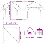vidaXL Tente de fête pop-up 194 x 194 x 245 cm Vert