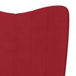 vidaXL Chaise à bascule Rouge bordeaux Velours