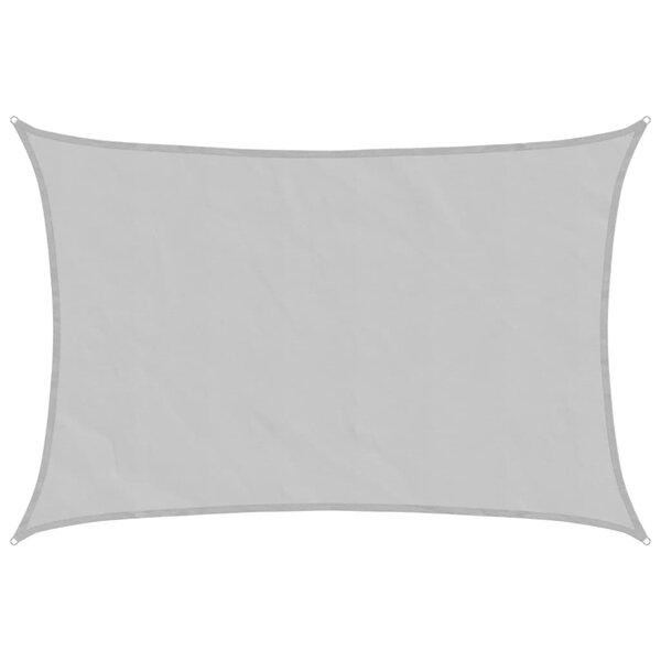 vidaXL Voile d'ombrage gris clair 6x4 m 100 polyester oxford