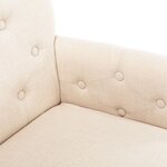 vidaXL Chaises à manger avec accoudoirs lot de 6 beige tissu