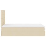 vidaXL Cadre de lit ottoman avec matelas crème 120x190 cm tissu