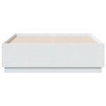 vidaXL Cadre de lit avec LED sans matelas blanc 135x190 cm