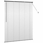 vidaXL Store de Fenêtre avec des rideaux Noir Aluminium