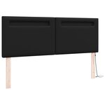 vidaXL Tête de lit LED Noir 160 cm Cuir synthétique