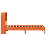 vidaXL Lit bibliothèque sans matelas cire marron 90x190 cm pin massif
