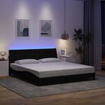 vidaXL Cadre de lit sans matelas noir 180x200 cm tissu
